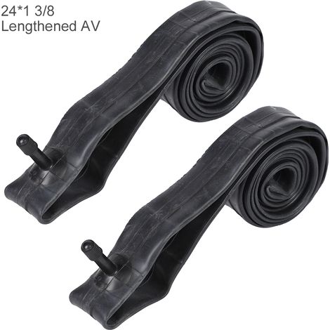 2PCS Chambre à Air Butyl pour Vélo 24x1 3/8, Tubes Intérieurs Renforcés pour Bicyclette (1/5)