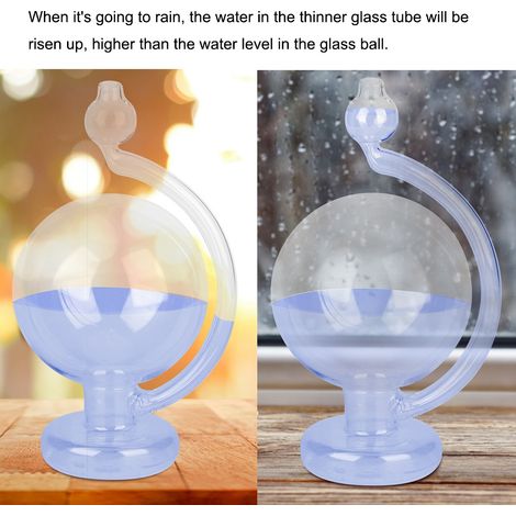 Baromètre météo innovant en bouteille de verre, décoration intérieure bleue (1/5)