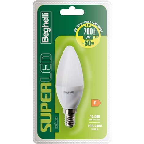 LAMPADA A LED MOD. 'OLIVA' BEGHELLI 7W - 700Lm - 4000K (1/2)