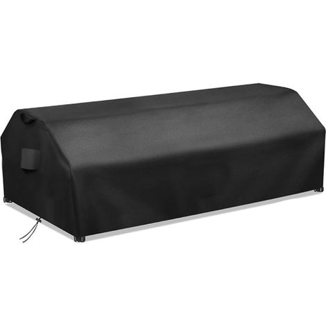 Housse de table de pique-nique imperméable Oxford 420D Protection de table d'extérieur Anti-UV Protection de pluie Noir 230 x 130 cm (210D 230 x 130 x 75 cm) (1/5)