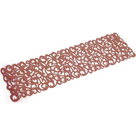 Rectangular Shape Feel Tablecloth Runner Placemats, Heat Resistant Table Mats(Light Coffee) (1/5)