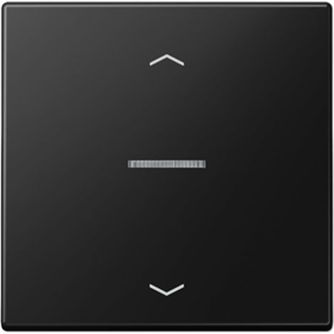 JUNG HOME Pulsador 1 vía, con símbolos de flecha, con guía de luz, Duroplast lacado, Serie LS, negro grafito mate BT LS 17101 P SWM