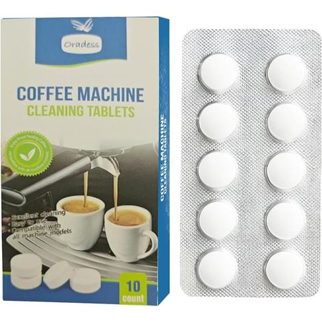 10 x Coffee Machine Cleaning Tablets, Descaling Cleaning Tablets for Automatic Coffee Machines, Tablets for Automatic Coffee Makers, Compatible for Descaling Coffee Machines (1/5)