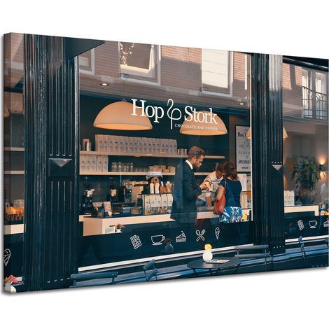 Leinwandgemälde Architektur Café 120x80 cm Hotel