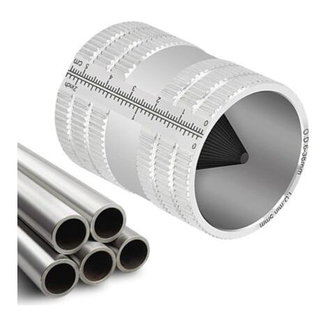 Herramienta para taladrar tuberías, herramientas sanitarias. Máquina desbarbadora de acero inoxidable con chaflán para instalación, mantenimiento, metalurgia y uso en talleres de tuberías. (1/5)