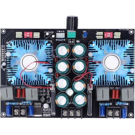 Carte amplificateur de puissance numérique, Module d'amplification Audio à 2 canaux avec ventilateur de refroidissement TDA8954TH