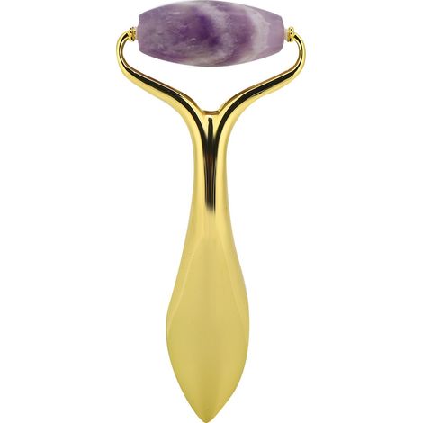 Rouleau de massage visage Jadestone améthyste anti-rides raffermissant peau amincissant instrument soin beauté (1/5)
