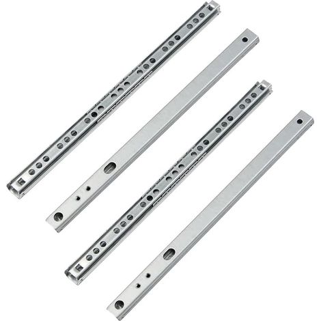 2 Paires 438mm Glissière Tiroirs 17mm Coulisse à Billes Tiroir Rail (1/5)
