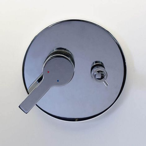 Robinet Mitigeur Douche Encastré 2 sorties - Chromé - Rond (1/4)