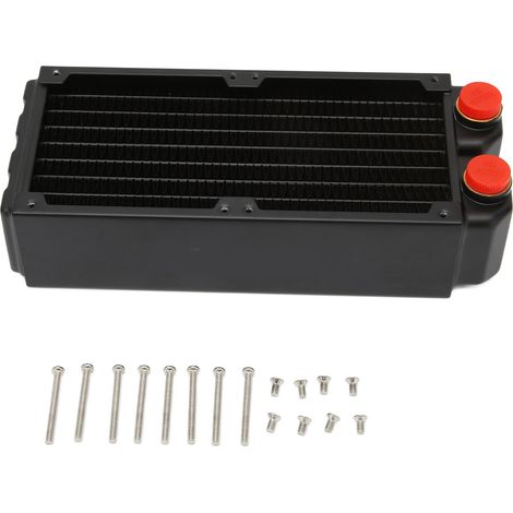 Radiateurs en cuivre double couche 8 tuyaux 45mm dissipation thermique performante refroidissement silencieux dissipateur PC (1/5)