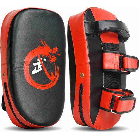 Tapis de boxe Kick Muay Thai, bouclier de frappe incurvé, mitaine d'entraînement, équipement de pratique de l'arc pour hommes et femmes (1/5)