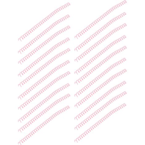 20 Spirales de Reliure en Plastique ABS Rose pour Relieurs, Compatibles 30 Feuilles, Fournitures de Bureau Essentielles