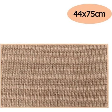 Tapis Cuisine, Tapis de Cuisine Devant Evier Lavable Antidérapant, Jute Tapis Cuisine Devant Evier Tapis,Beige,4475cm (1/4)