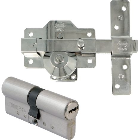 Jeu de Serrure Clé avec Pompe 40+30 Bumping PLA Sécurité Gauche Grille d'aération 30x30cm Poignée Porte Intérieure Carré 8mm, Multicolore, Acier et Laiton (1/5)
