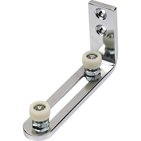 Guides de plancher pour porte de grange, support de cadre de plancher inférieur avec roulements fluides et silencieux, butée coulissante à rouleau réglable (1/5)