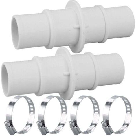 PA Adaptateur pour tuyau de piscine, raccord en plastique de 1-1/4\" ou 1-1/2\", adapté aux tuyaux d'aspirateur de piscine, de nettoyeur et de pompe de filtration. (1/4)