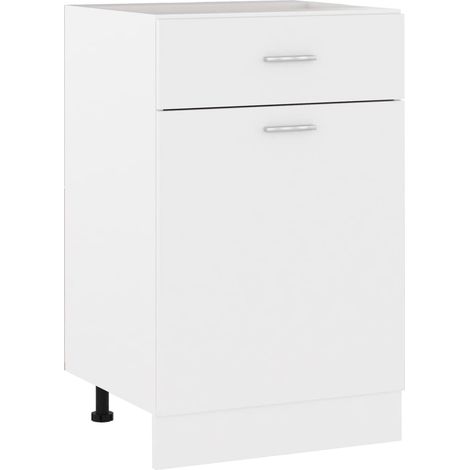 vidaXL Armadio con Cassetto “Lyon” Bianco 50x46x81,5 cm