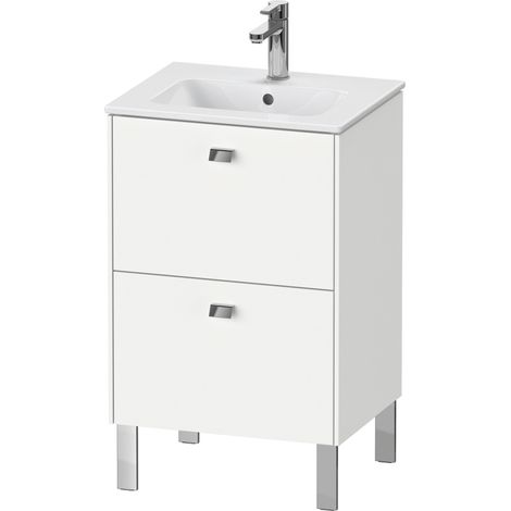 Meuble sous plan BRIOSO COMPACT 2, 683 x 520 x 419 mm, blanc mat, poignée chromée (1/2)