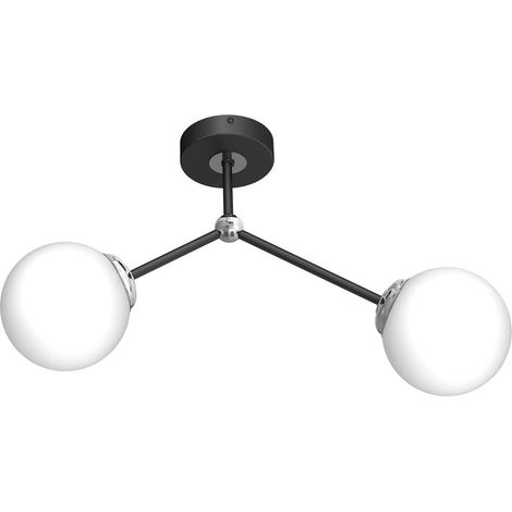 Plafonnier Milagro JOY Gold noir/verre blanc 2xE14 31cm (1/5)
