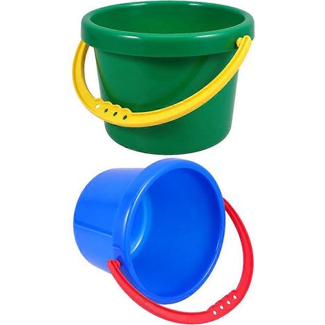 Lot de 2 seaux de plage avec poignée, seaux d'eau portables et seaux de jeu dans le sable (1/5)