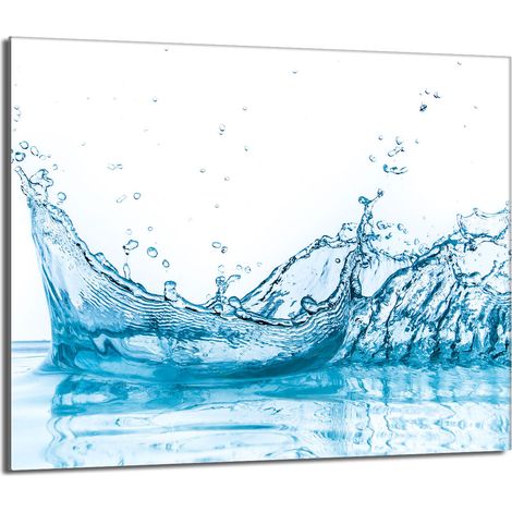 Placa protectora de vidrio para estufa 60x52 Agua (1/5)