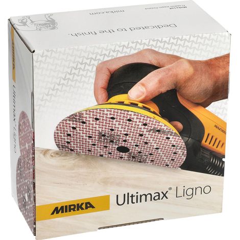 Mirka Ultimax Ligno Ø 150mm Disques abrasifs autoagrippant Multifit / grain 40 / 50 pièces / Multi-trous / pour poncer les surfaces en bois (1/5)