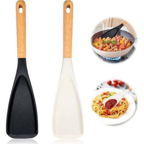 Cuillère multifonctionnelle, cuillère en silicone, cuillère de cuisine, spatule pour cuisine, antiadhésive, cuillère de service multi-usages, cuillère de service en silicone pour ustensiles (1/5)