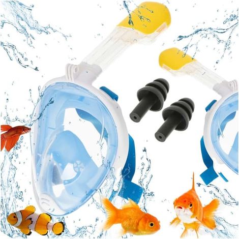 Masque de plongée intégral - Snorkeling 630 S/M Bleu (1/5)