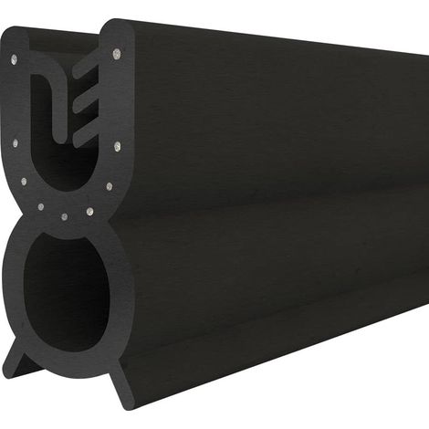 STEIGNER Gummidichtung Kantenschutzprofil T-32 SCHWARZ 9x22mm Gummiprofil, 1 Meter, Fassungsprofil Kantenschutz Keder Kederband U-Profil STAHLEINLAGE