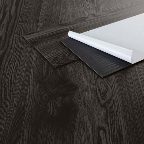ML-Design Suelo Vinílico Adhesivo de PVC 8,92m² Color Roble Gris Oscuro Grosor 2mm Planchas de Vinilo Autoadhesivas 91,5x15,3cm 64x Láminas Aspecto Madera Antideslizante Impermeable Fácil Instalación (1/5)