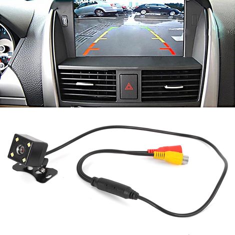 Caméra de recul CCD 170° Vision nocturne 4 LED pour voiture, moniteur de stationnement inverseur avec angle large, aide au parking (1/5)