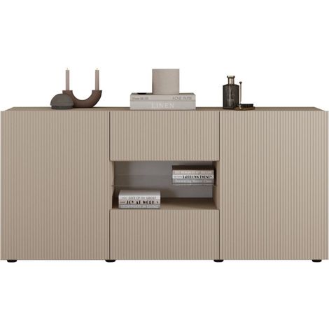 Buffet SCENA – L181 x H84 x P42 cm – 2 Türen + 2 Schubladen + Fach – Farbe Kaschmir