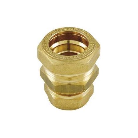 RACCORD DROIT DOUBLE INOX  CUIVRE Dimensions : DN 16 x 15 (Cu)