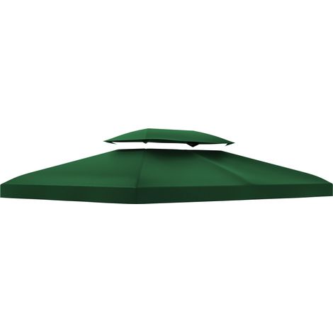 CoUVerture pour Tonnelle 4x3 avec 2 Livelli en Polyester avec Cinghie et 10 Fori di Drenaggio, Vert