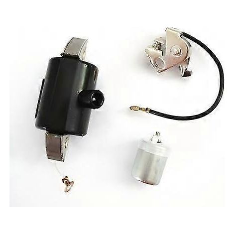 Bobine d'allumage + condensateur + contacts de borne, compatible avec Zundapp, Kreidler et Hercules, compatible avec les bobines de stator PUCH (17W, 35W, 6V, 12V) alternateurs.