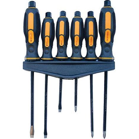 Schraubendrehersatz Strend Pro SD0440, mit Schlagkappe, 6-teilig, Strike S2Pro