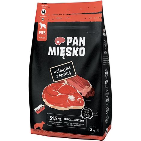 Croquettes pour chien Mr. Meat au bœuf et à la chèvre, 3 kg