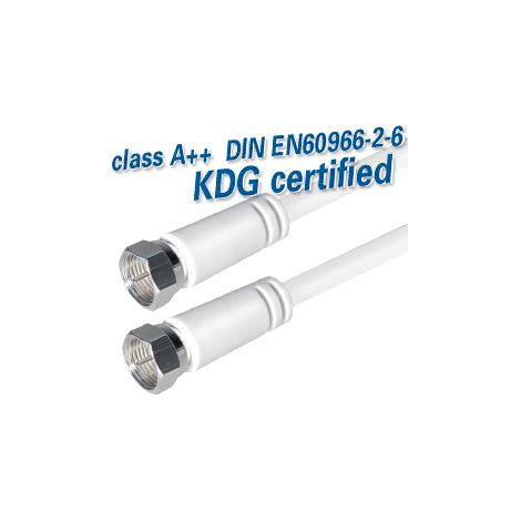 Transmedia Anschluss-/Verbindungskabel, a Von 1x F-Stecker, b auf 1x F-Stecker, 2,5 Meter, vierfac Marca (1/4)