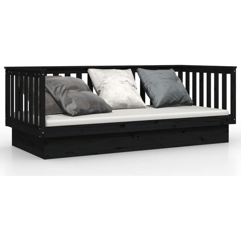 Maison Exclusive - Tagesbett Schwarz 100x200 cm Massivholz Kiefer
