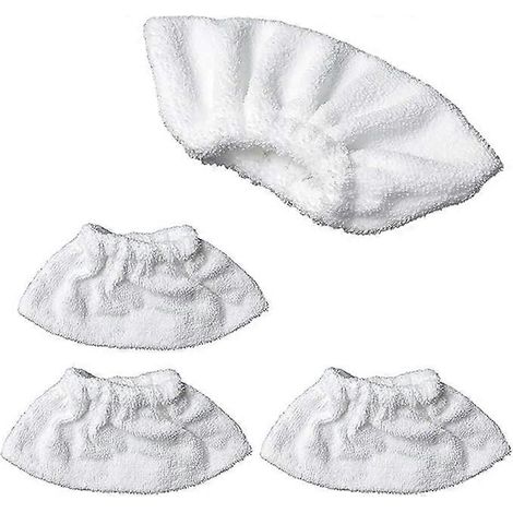 Un ensemble de 4 accessoires de nettoyage vapeur en microfibre pour buses manuelles, un ensemble de chiffons éponge, du coton (1/5)
