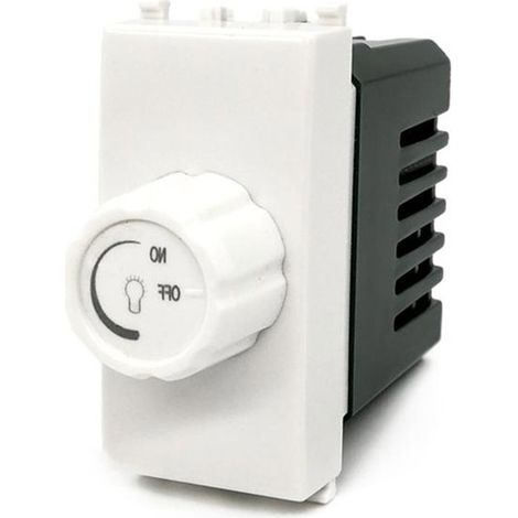 Interruttore dimmer compatibile con vimar plana regolatore controller con manopola per luci illuminazione led 500 watt 230V bianco