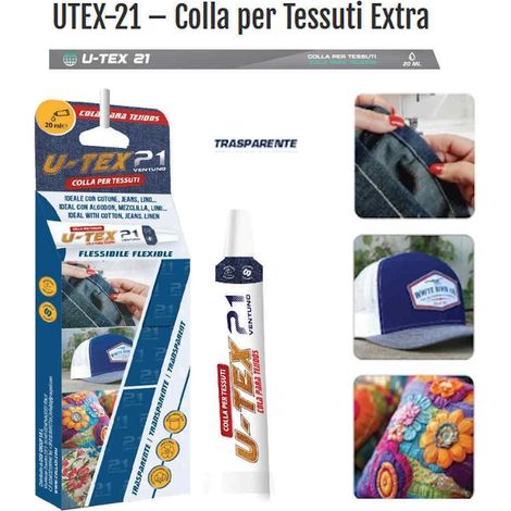 TUBETTO COLLA PER TESSUTIRAPIDA TRASPARENTE U-TEX 21 TUBETTO 20 mg OFFERTA