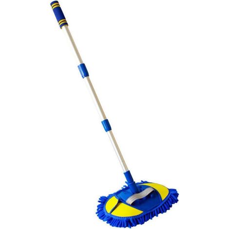 Brosse de Lavage de Voiture Rotatif à Long Manche Télescopique (1/5)