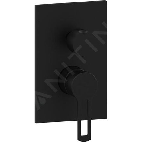 Paffoni Mélangeur douche encastré 2 sorties série Ringo RIN018NO/M Laiton - Noir mat (1/4)