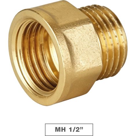 Raccord Marseille laiton mâle-femelle 1/2" - 10 u boîte