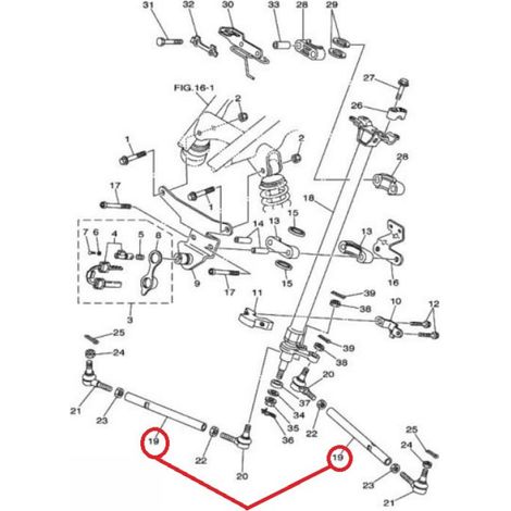 original lenkkopf für quad yamaha 350 warrior 1989 bis 1998 (1/5)