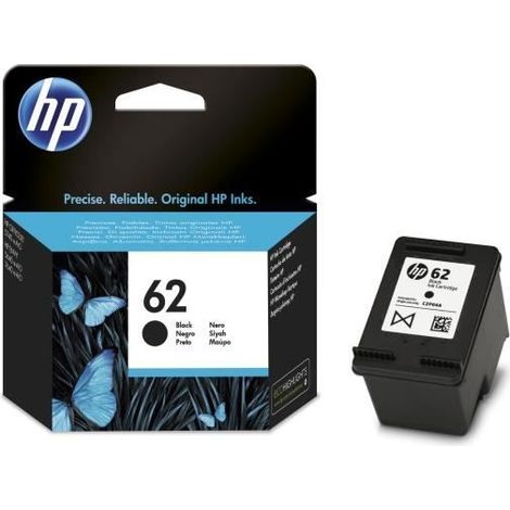 HP 62 Black Original Ink Cartridge Cartuccia d'Inchiostro 1 pz Resa Standard