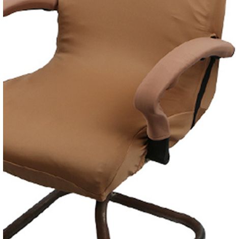 paire de housses d'accoudoirs de chaise en éponge douce et respirante, pour chaise de bureau ou de travail à domicile. Couleur café. Type d'éponge : 35 x 9 cm / 13,8 x 3,5 po