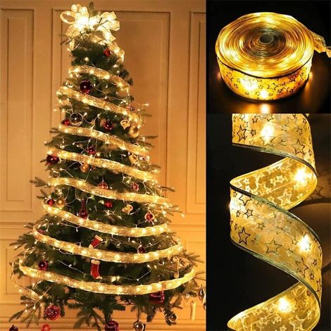 Weihnachtslichterketten, LED-Weihnachtslichter, 2 m lange, helle Lichterketten, für Hochzeiten, Partys, Gärten, Weihnachten und als Weihnachtsbaumschmuck (1/4)