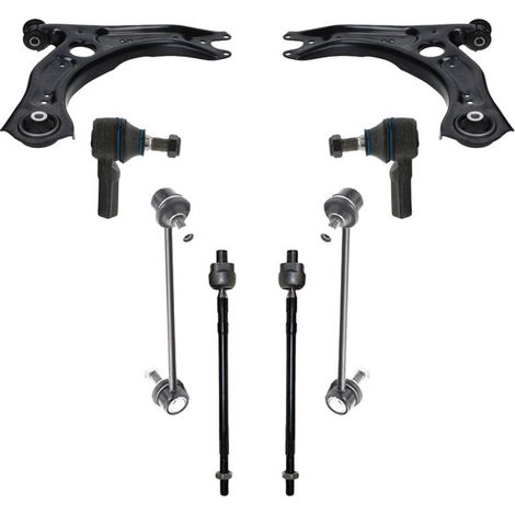 KIT BRACCIO OSCILLANTE 8 PEZZI COMPATIBILE CON VW T-CROSS (C11, D31) 1.6 Tdi / Kit Sospensione Completo OE/OEM / Bracci Oscillanti + Testine Sterzo / Sostituzione Diretta OEM